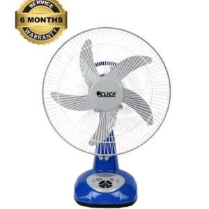 CLICK Rechargeable Table Fan-14'' Blue