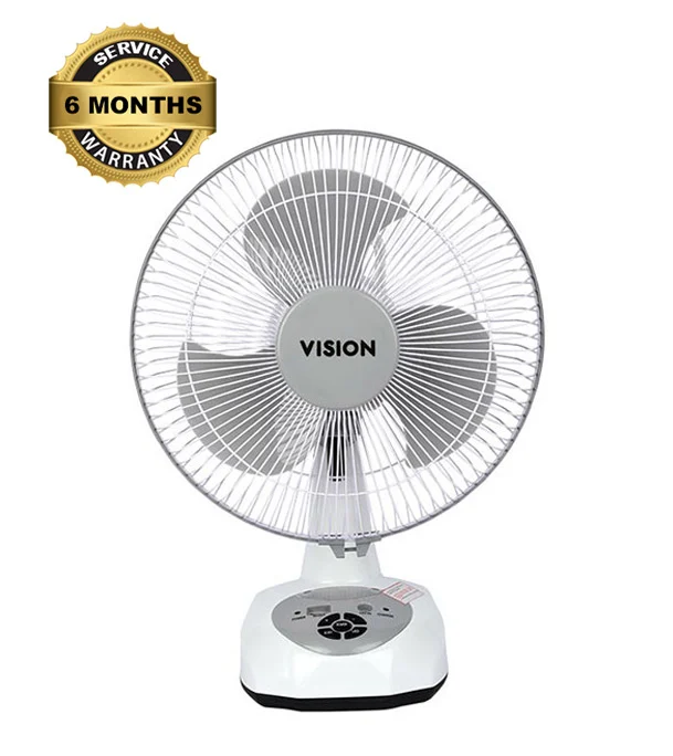 VISION Rechargeable Table Fan 12" White VISION Rechargeable Table Fan 12" White