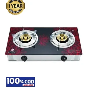 RFL Glass Double Gas Stove Rosee